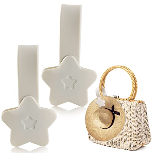 Hut-Clip für Reisen Handtasche Rucksack Gepäck magnetischer Hutclip für Reisen auf Tasche tragbar Outdoor Damen Kinder Erwachsene Zubehör Hutbegleiter (Beige)