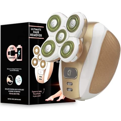 Upgrade Electric Women Hair Remover, Waterproof Painless Lady Shaver Cordless Bikini Razor Hair Trimmer Removal for Legs Face Body Lips Cover