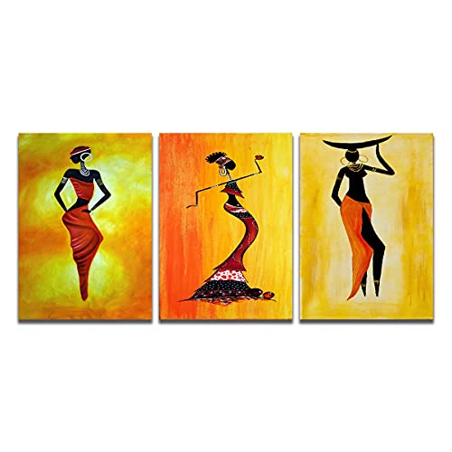 Art mural peinture à l'huile femme abstraite décoration salon chambre - 3