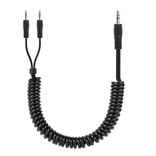 Cable divisor de audio en Y 3.5 mm macho a 2 machos miniatura 1