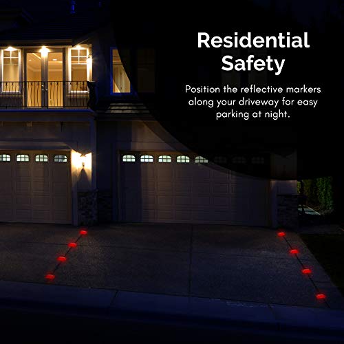 10 Pack Commercial Reflective Road Pavement And Driveway Marker (Red) #TOP4