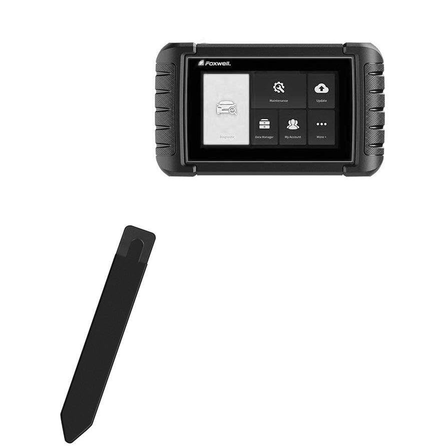 BoxWave Stylus Pouch Compatible with Foxwell NT809BT (7 in) - Stylus PortaPouch, Stylus Holder Carrier Portable Self-Adhesive - Jet Black