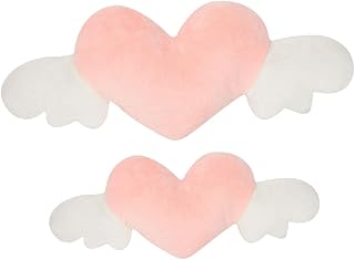 Zerodeko 1 Juego Almohadas de Coche Almohada de decoración Almohadas para Asiento de Coche Almohada de Viaje Inflable Almohada de reposacabezas Lindas Almohadas para el Auto Felpa Rosa