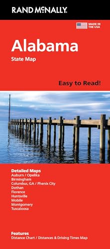 Rand McNally Easy to Read: Alabama State Map