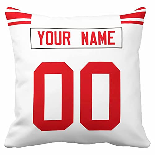 Image of ANTKING Throw Pillow 2 Pack with Custom Name and Number Personalized Gift for Men Women Boys