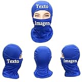 BROKANER Personalizado Pasamontañas Balaclava Moto Mascarilla Personalizar con Cualquier Texto Imagen para Mujeres Hombre Protector UV Sotocasco Moto Pasamontañas de Esquí