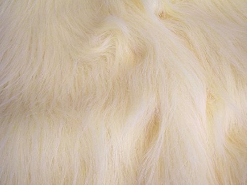 CRS Fur Fabrics Lungo Mucchio Divertimento Finta Pelliccia Tessuto Materiale – Toffee Cream