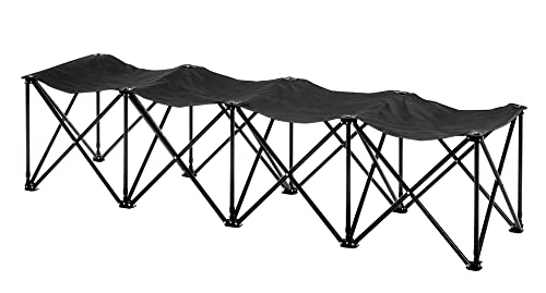 6-Sitzer Klappbank Faltbar - Campingbank Mit Tragetasche & Staufächern