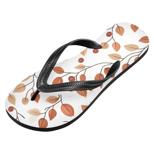 Autumn Leaves Thankgiving Men's & Women's Classical Beach Rubber Sandal Flip Flop Comfortable Slipper 214B8189