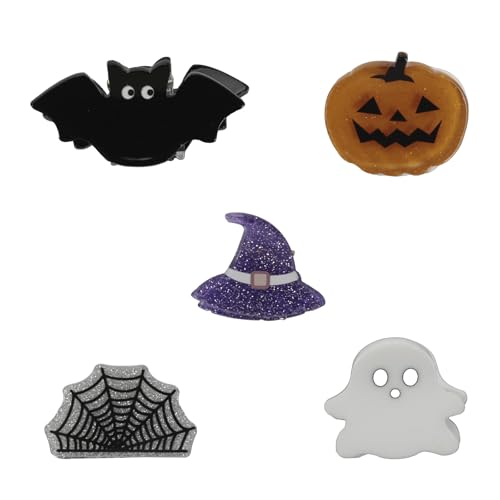 Pinzas para el pelo de Halloween con diseño de calabaza para niñas pack de 10 unidades