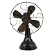 FOMIYES Vintage wentylator stołowy ornament amerykański styl retro stojący wachlarz zdjęcie rekwizyty żelazny wentylator biurko model elektryczny wentylator figurka rzemiosło do sypialni domu baru dekoracja czarny