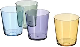 Ikea PapperSBJORKPapelsbjork: Glasses 3.5 inches 9 cm, Set of 4, Mixed Color 205.570.9320557093