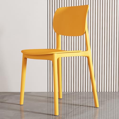 Paquete de 2 sillas apilables para interiores, taburetes de plástico ligeros y portátiles para dormitorio, sala de estar y eventos, 45 x 43 x 78 cm, diseño versátil y que ahorra espacio
