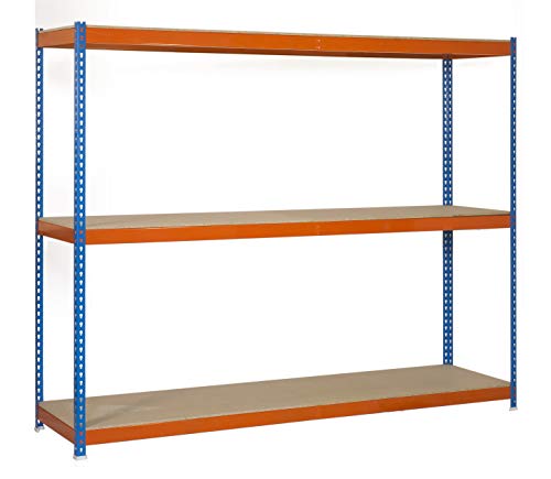 Estantería Metálica Para Taller Con Bandejas De Madera Ecoforte 3 Estantes Azul Naranja Madera Simonrack 1500x1200x750 Mms - Estantería Para T Estantería Metálica Para Taller Con Bandejas De Madera Ecoforte 3 Estantes Azul Naranja Madera Simonrack 1500x1200x750 Mms - Estantería Para T