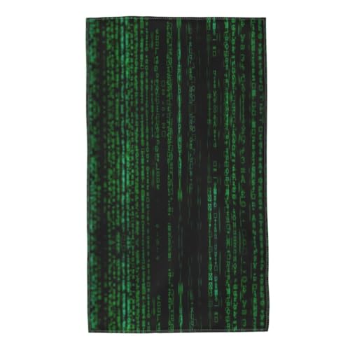 Hingor Asciugamano morbido con stampa Hacker Era, ideale per l'uso in bagno, cucina, palestra, spa e pulizia generale, asciugamani multiuso compatti e leggeri, 60 x 40 cm