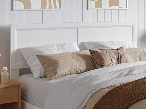 AFI, Sophia Adjustable Modern Full Solid Wood Headboard, White