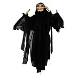 JOYIN 25-inch Animated Skeleton Ghost Halloween Decoration with Blowing Wings, Glowing Red Eyes