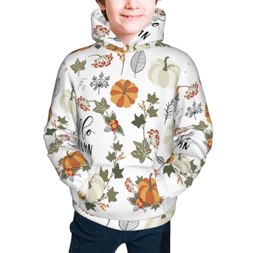 Brown Moroccan Trellis Kid Hoodies Boys Sweatshirts Girls Pullover with Pocket3