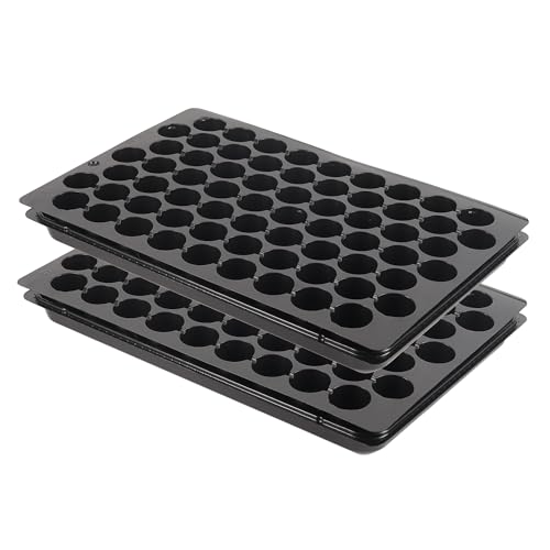 Pullmer Lot de 2 plaques de culture avec 66 trous, soucoupe et plateau de pot pour semis ou boutures