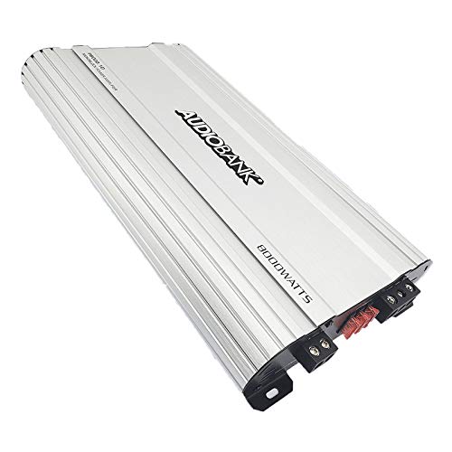 Audiobank Monoblock 8000 Watts Amp Class D 1Ohm Car Audio Stereo Amplifier Remote Turn On/Off Circuit/Heavy-Duty Aluminium Alloy Heatsink Power And Protection Indicator P8001 #TOP5