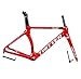 Produktbild SJSF Y Disc-Brake Rennrad Rahmen 700C Thru-Achse 142Mm Carbon Gabel Kies Bikes Frameset,Rot,54CM