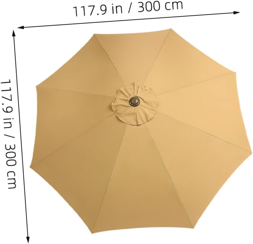 Patio Umbrella Replacement Canopy Top Cover for Ribs Umbrellas Fade Resistant and Durable Outdoor Sunshade for Garden Areas