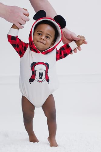 Disney Mickey Mouse Fleece Matching Family Pullover Hoodie & Bodysuit Newborn to Adult Sizes (0-3 Months - 2XL)2