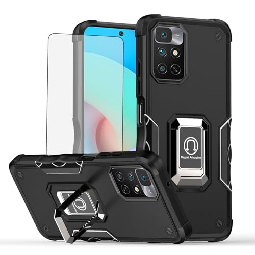 Coque Xiaomi Redmi Note 12 Pro 4G antichoc avec protège-écran et anneau support