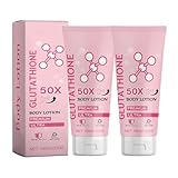 Glutathione 50x Tone Up Body Lotion, 2PCS Glutathione Body Lotion Cream, Moisturizing and Soft Skin Cream for Women All Skin Types