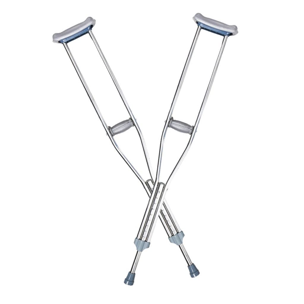 GCX- Muletas de Acero Inoxidable Muletas for Las Axilas Muletas for Ancianos Muletas for rehabilitación Firma
