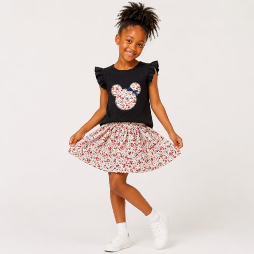 Image of Mud Kingdom Girls Outfits Cute Cartoon Polka Dots Summer Holiday Clothes Sets