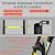 Telescoping Ladder A Frame 16.5Ft with Stabilizer Bar, Black+Yellow