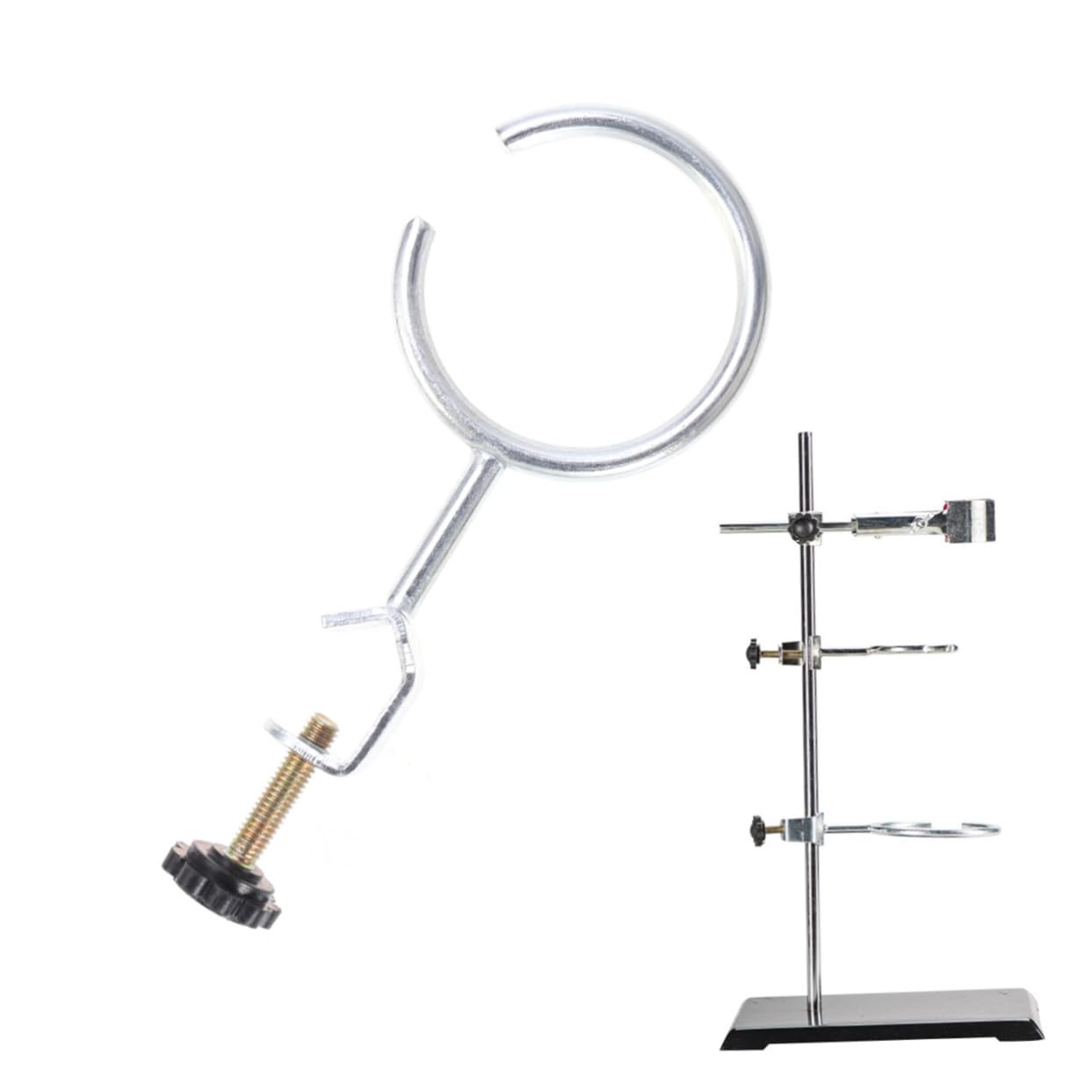 NAMOARLY Experiment Equipment Clamp and Stand Stand Lab Stand Laboratory Support Ring Retort Ring Clamp Retort Clamp Silver