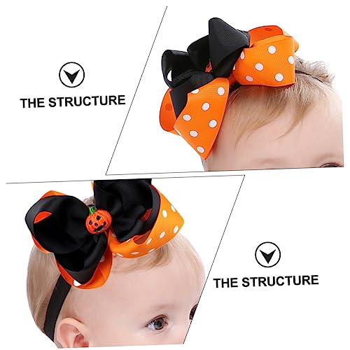 Toyvian 2pcs Halloween Headbands Elastic Hairbands with Adorable Themed Design for Newborns Comfortable Stretch Headdress Gift3