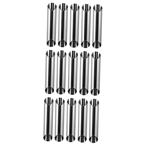 CIYODO Sweet Cones Baking Molds 15pcs Stainless Steel Croissant Roll Molds Banneton Bread Proofing Basket Included