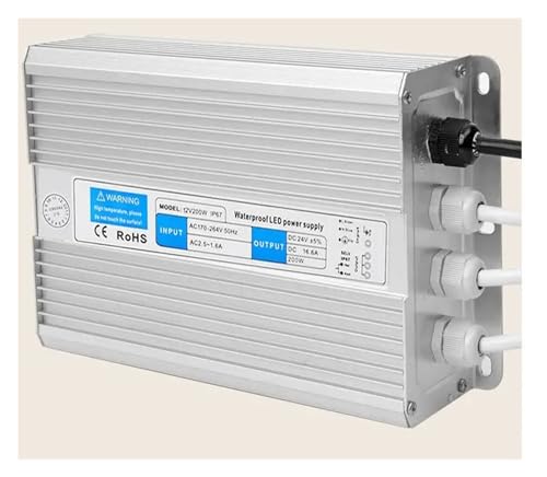 Pilote LED IP67 étanche 12V 200W convertisseur AC DC pour ruban et spot