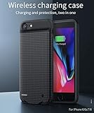 MYGIRLE Estuche de bater?a, Estuche de Carga Estuche de bater?a Recargable con Cable Lightning Modo de Entrada Compatibilidad para iPhone,ip6/6s/7/8plus[3800mah]