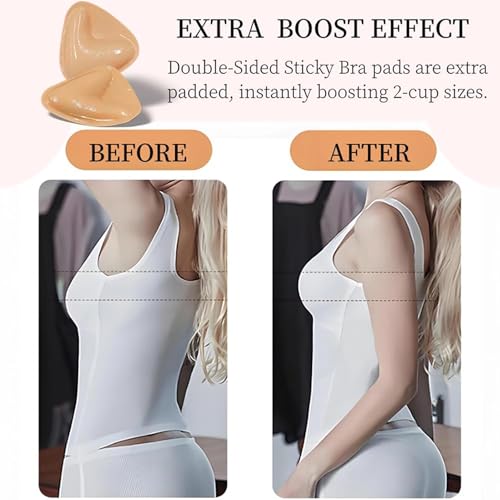 Image of DEPOVOR Ultra Boost Inserts Double-Sided Adhesive Pads Sticky Bikini Padding Inserts for Sports Bra Swimsuit