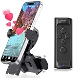 MILOUZ Remote Control Scrolling for Tiktok with Phone Stand,Page Turner for Kindle App E-Book,Bluetooth Camera Shutter Remote for iPhone, Android,iOS,iPad,Tablet (Deep Black)