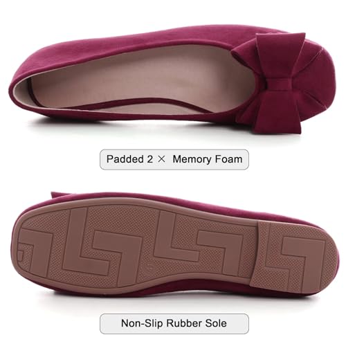 Image of Dear Time Women's Flats Shoes Bowknot Dressy Ballets Loafers Wedding Business Casual Walking Shoes