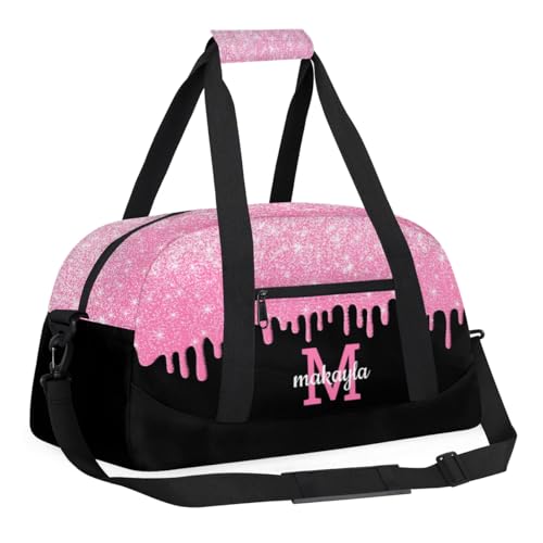 Custom Kids Sports Duffel Bag with Name Personalized Dance Cheer Duffel Bag for Girls Gym Bag Travel Weekender Overnight Bag3