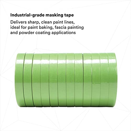 Image of 3M 401+ High Performance Masking Tape, Green, 12 mm x 55 m - Strong Holding Power for Automotive, Specialty Vehicle and Industrial Markets, Case of 48
