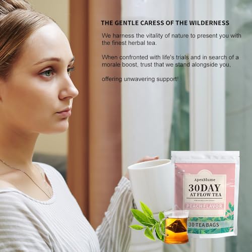 ApexBlume Blend Herbal Tea Peach Flavor Herbal Tea Bags, 30 Individually Wrapped Tea Bags, 3g/count, 90g(3.17oz) - Image 3