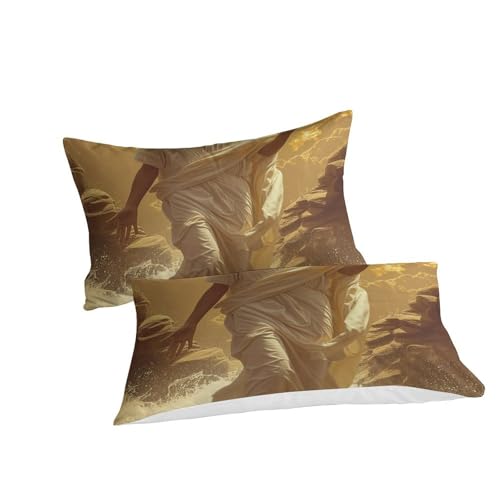 Parure Jésus impression 3D King Size en microfibre haut de gamme - 3