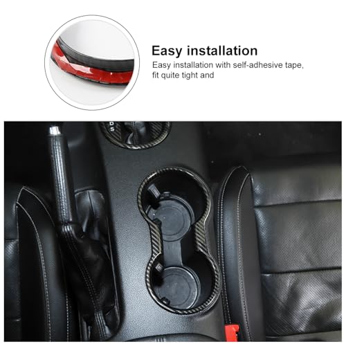 JeCar para Mustang Cubierta de Portavasos Interior Fibra de Carbono miniatura 5