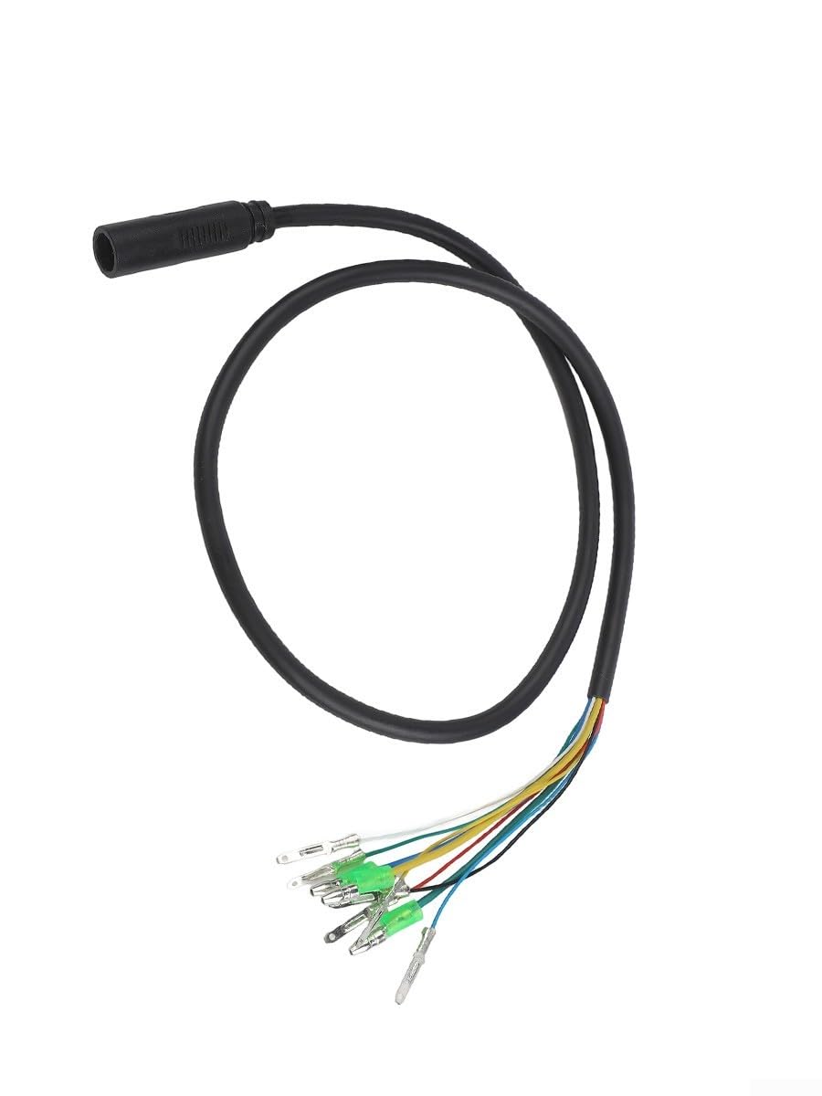 1 PCS 9 Pin Ebike Motor Cable, 50cm Male and 70cm Female Extension Wire for 400W Brushless Hub Motor, PVC Copper Electric Bicycle Scooter Connector Black(female)