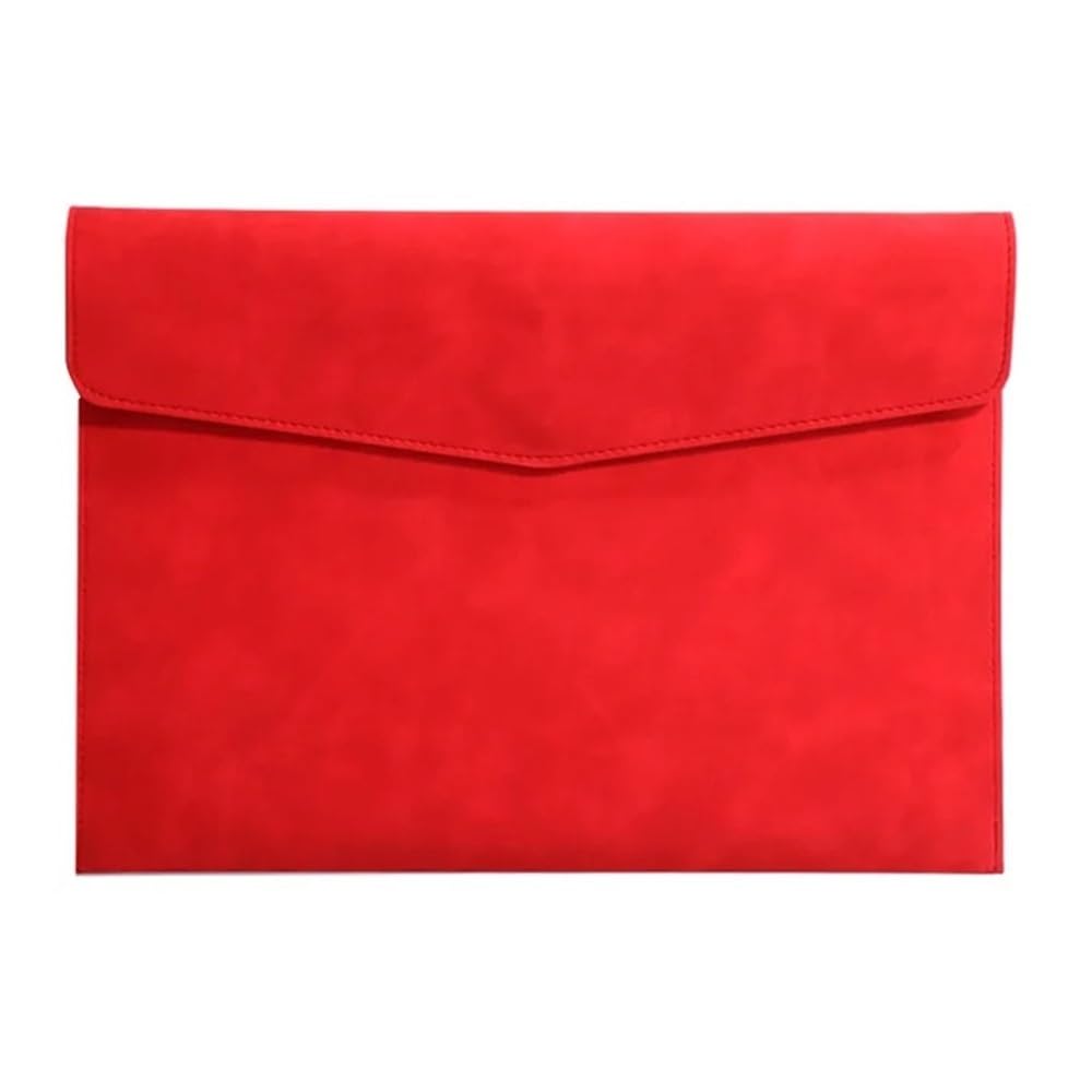 Carpeta de cuero A4, organizador de documentos comerciales, maletín simple, bolsa for archivar datos, contratos, facturas, suministros escolares y de oficina.,Maletín