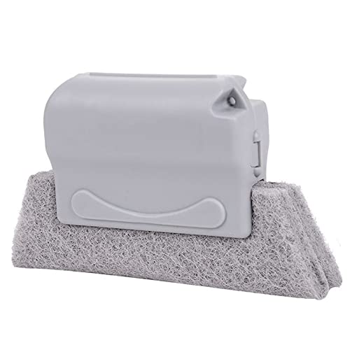 Brosse de nettoyage pour fentes de fenêtre - Petite brosse pour balayer les rainures - Brosse pour balayer les portes et les fenêtres - Gris