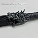 High Strength Polypropylene Martial Arts Training Sword Unbreakable PP Plastic with Leather Sheath, Dragon Hilt Design，Black Practice Katana Sword for Role-Playing and Stage Performance