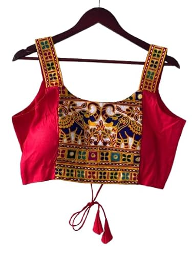 Navratri Special Tradiotional Pure Cotton Embroidered Rajasthani Kutchi Work Blouse for Women